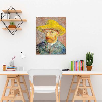 AUTORRETRATO CON SOMBRERO DE PAJA, VAN GOGH