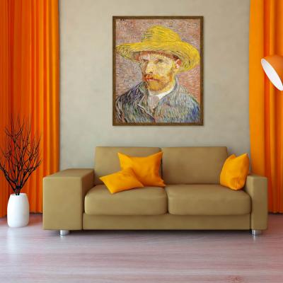 AUTORRETRATO CON SOMBRERO DE PAJA, VAN GOGH